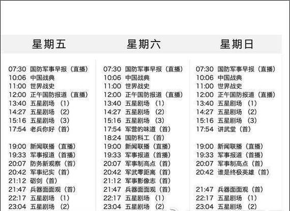 cctv7节目表今天游戏截图