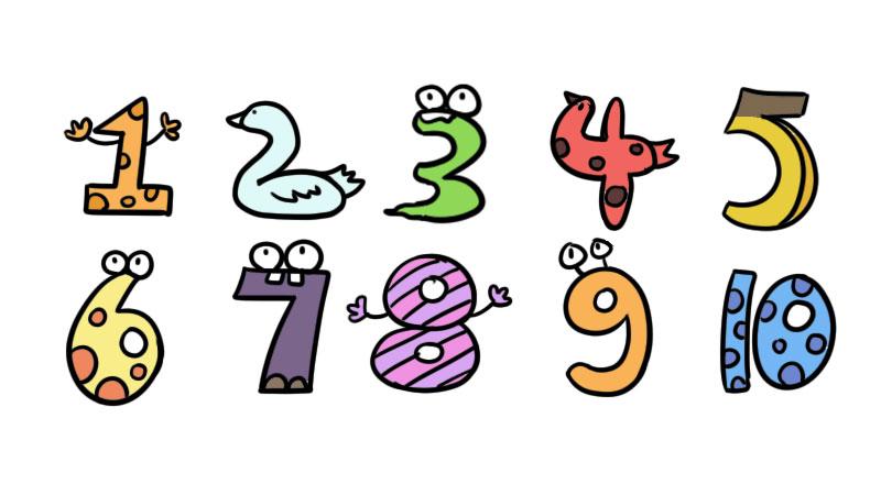 1—10美术字怎么画
