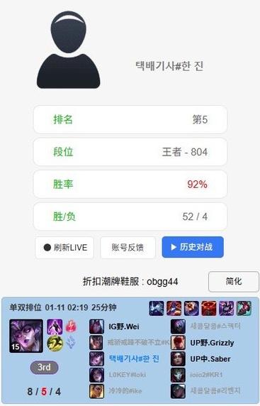 韩服战绩查询opgg