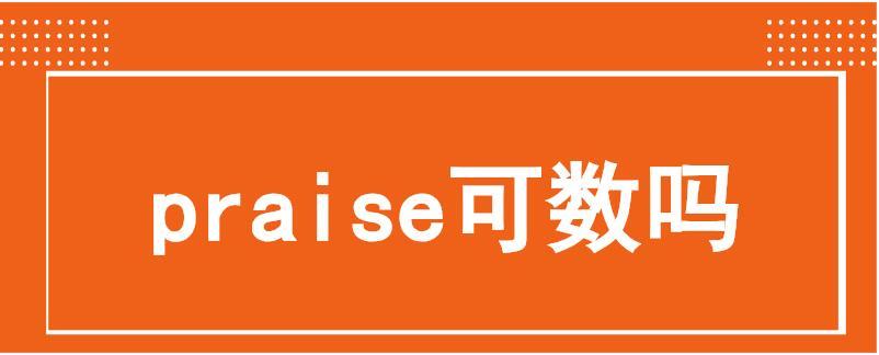 praise可数吗