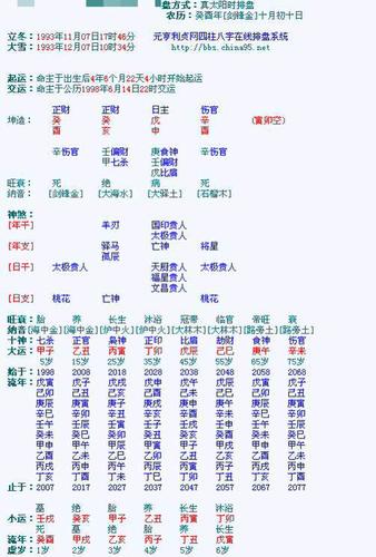 元亨利贞八字排盘在线截图