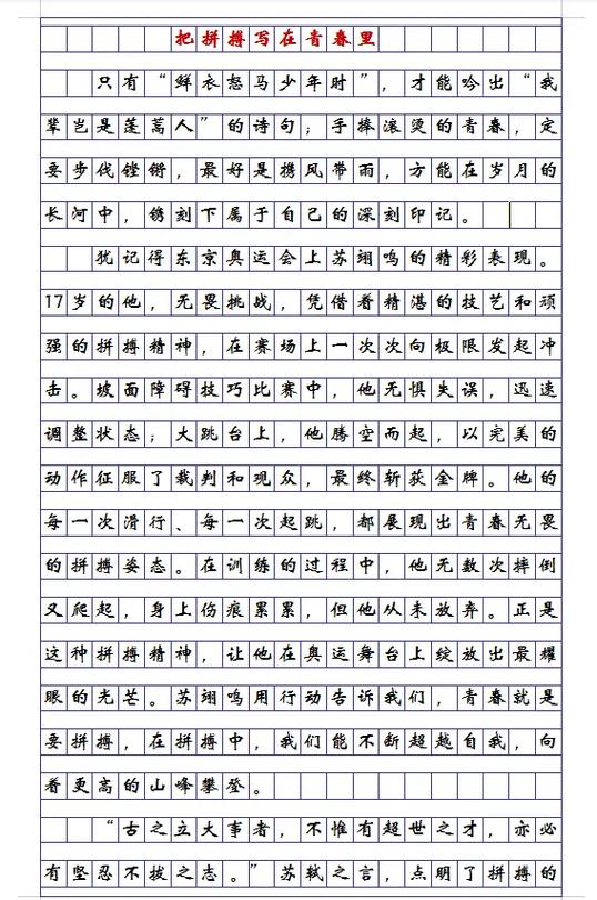 关于青春的作文600字初中