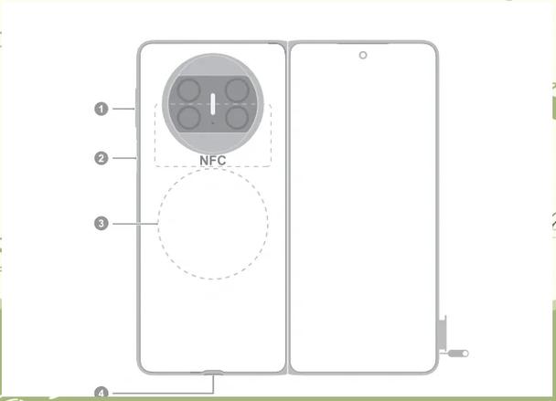 mate60背部NFC位置图