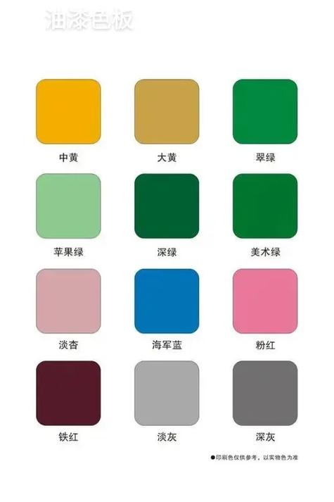 油漆色卡颜色大全