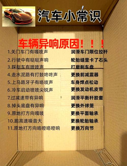 各种异响对照表