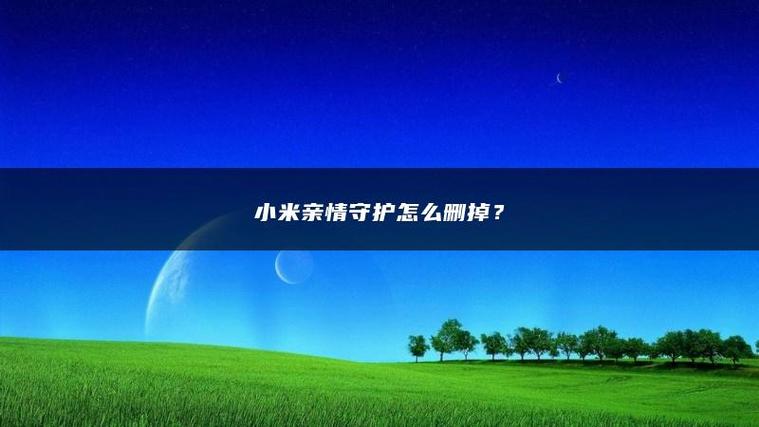小米5亲情守护闪退