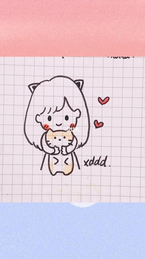 画一个小猫美女