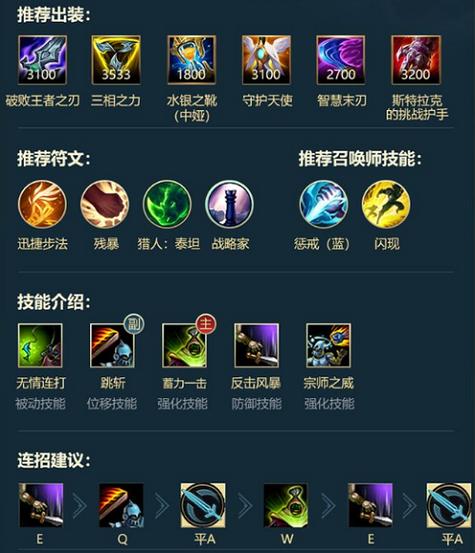 英雄联盟贾克斯怎么出装