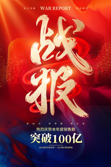 战报模板可编辑截图