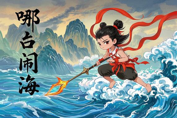 哪吒闹海人物图片