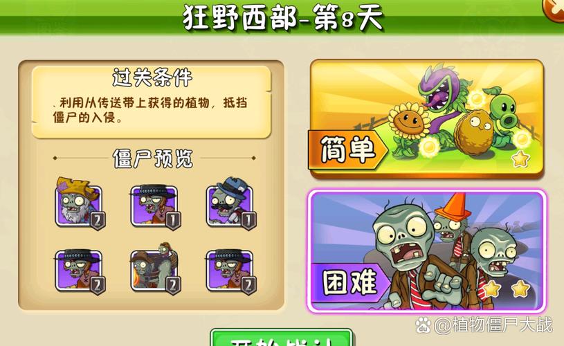 植物大战僵尸2狂野西部第8天简单