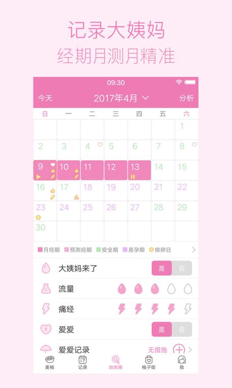 记录经期的软件美柚