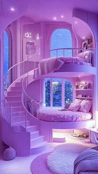 紫色的梦幻小屋