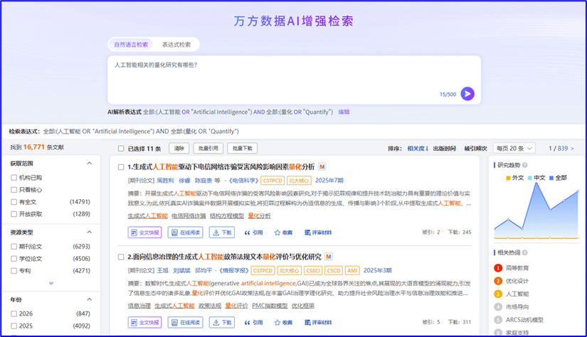 万方数据库官网入口查询