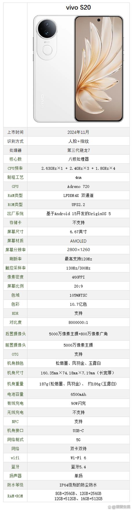 s20vivo配置参数
