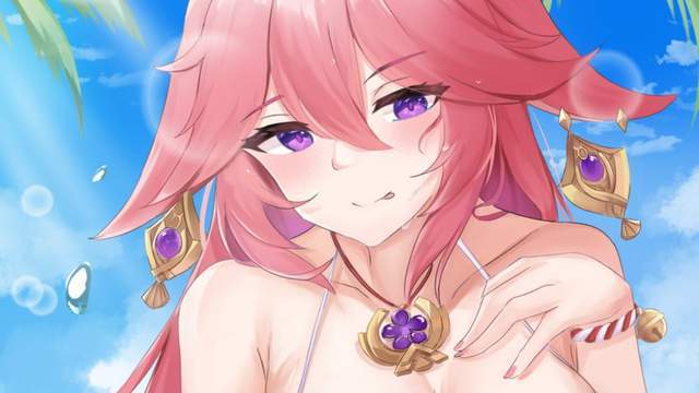 原神八重神子被捅出乳液 (原神八重神子梗)游戏截图