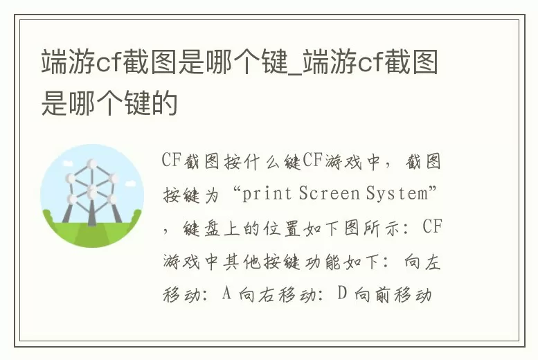 端游cf截图是哪个键 (cf游戏截图按什么键)