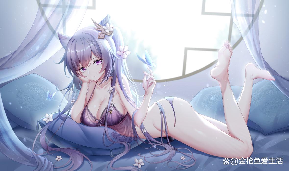 原神刻晴穿着婚纱的图片截图