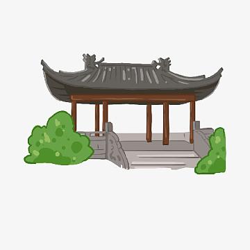 漫画亭子图片