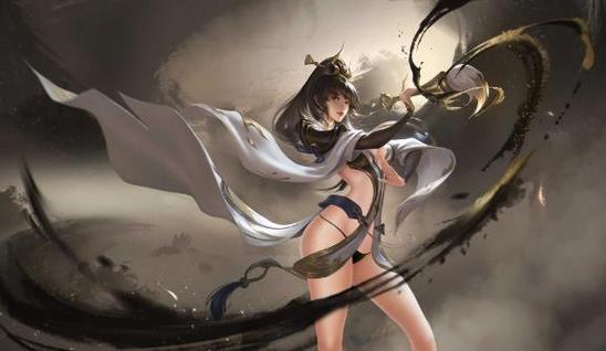 上官婉儿拿一支笔稿自己