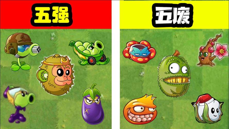 五强植物vs五废僵尸