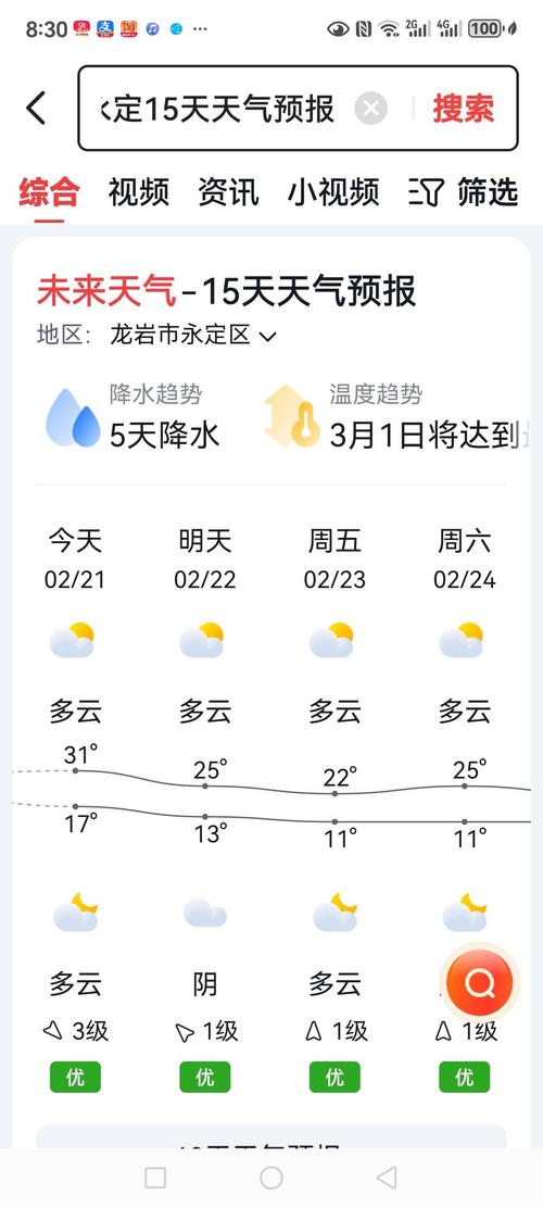 当地天气预报15天