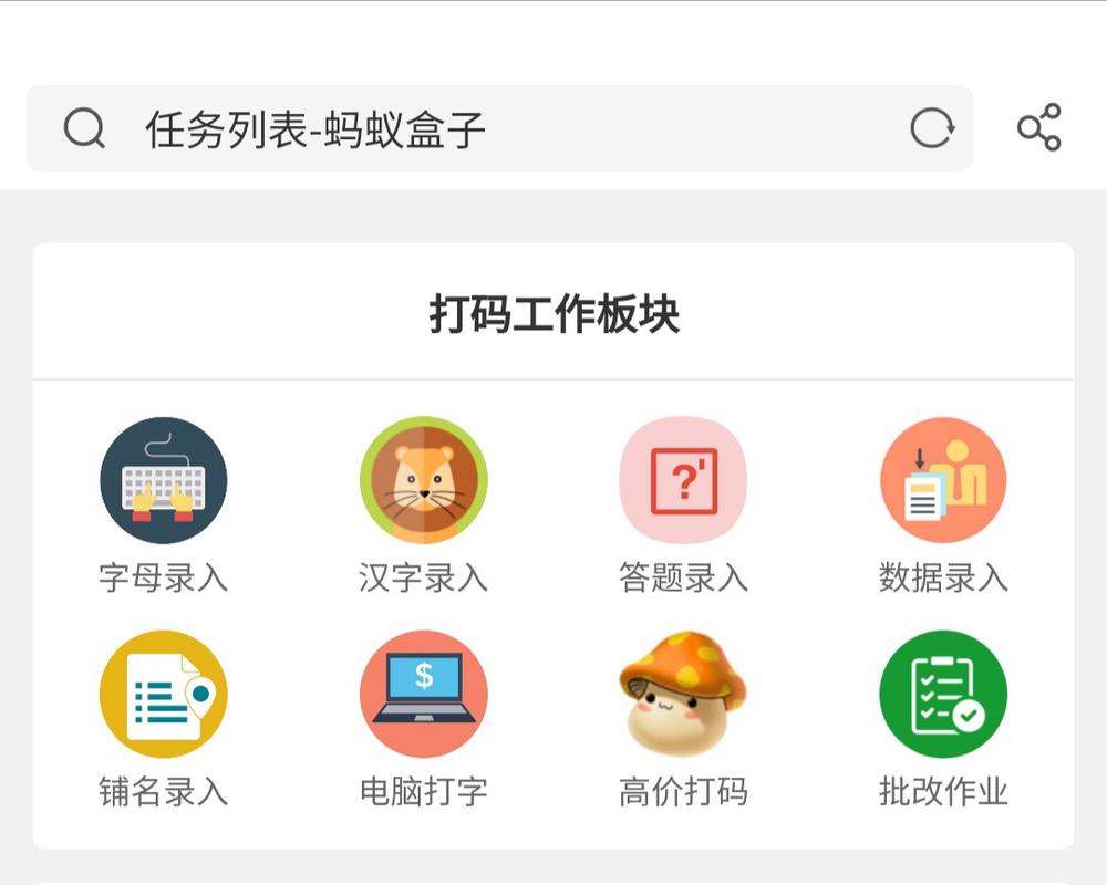 蚂蚁盒子打字录入