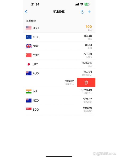 极简汇率换算