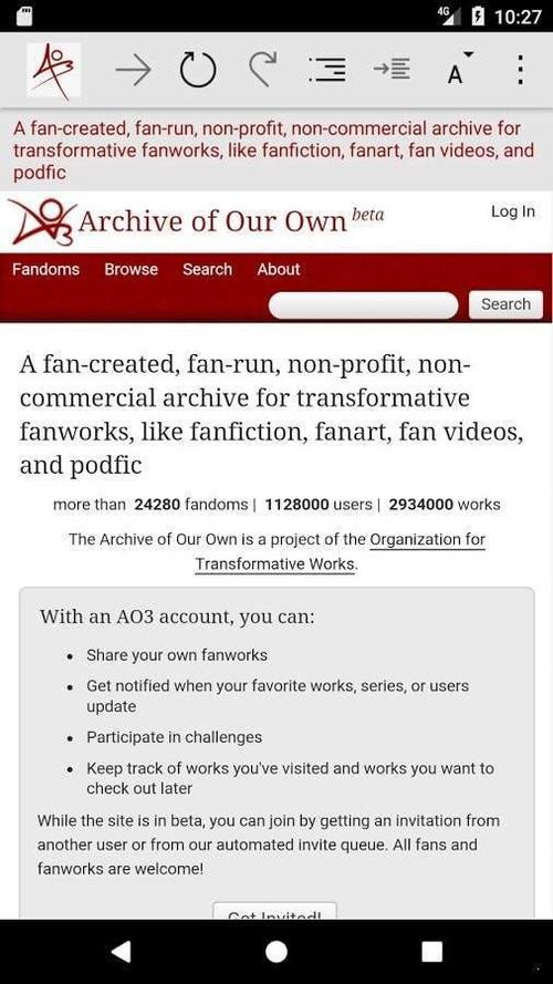 home archive of own our