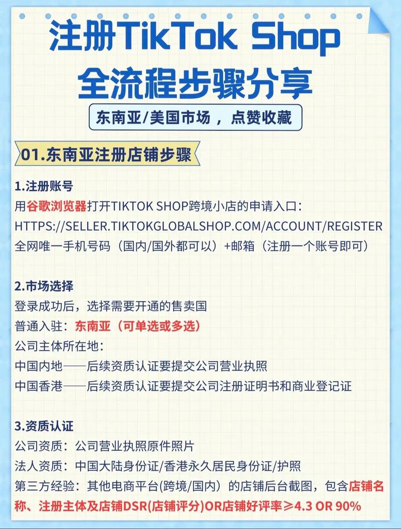tiktok开店流程及费用