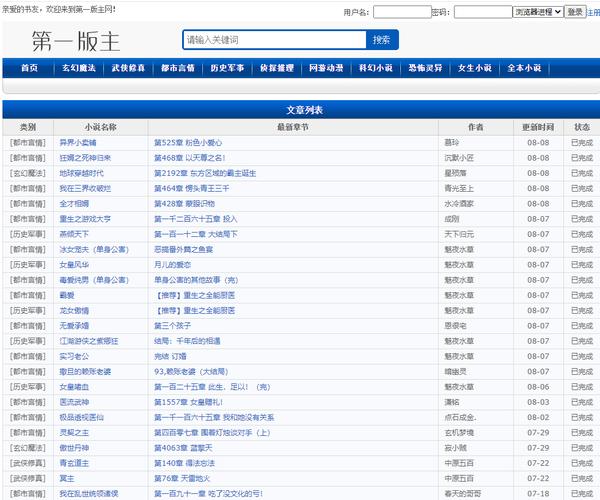 躺着看小说站第一主板