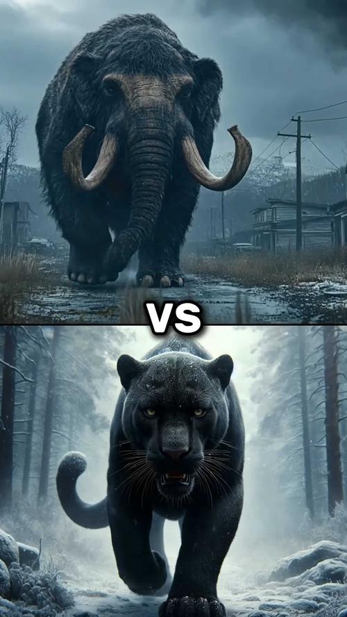 泰坦巨蟒对战猛犸象