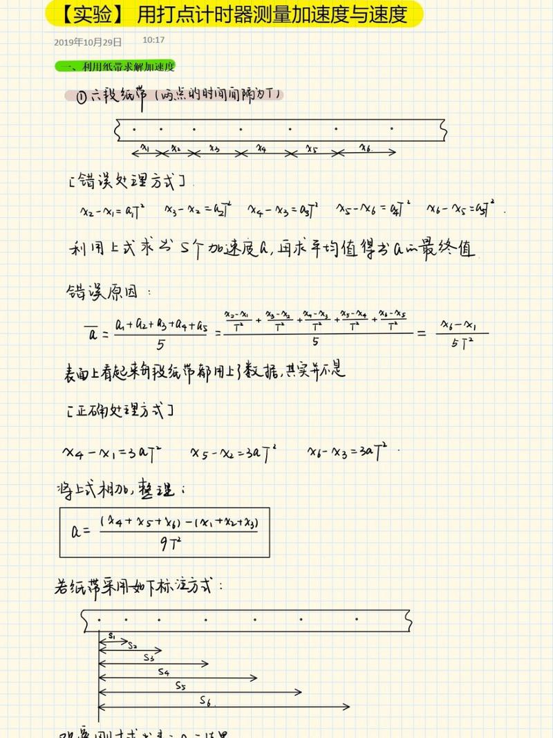 打点计时器怎么求加速度公式