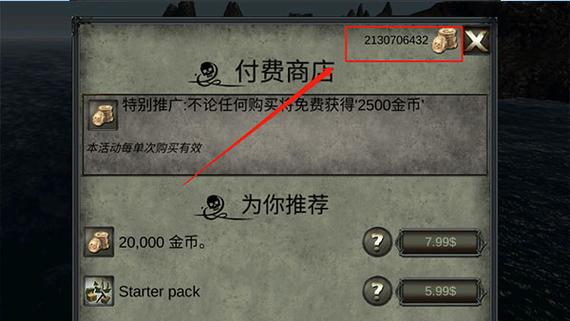 海盗瘟疫付费商店购买成功