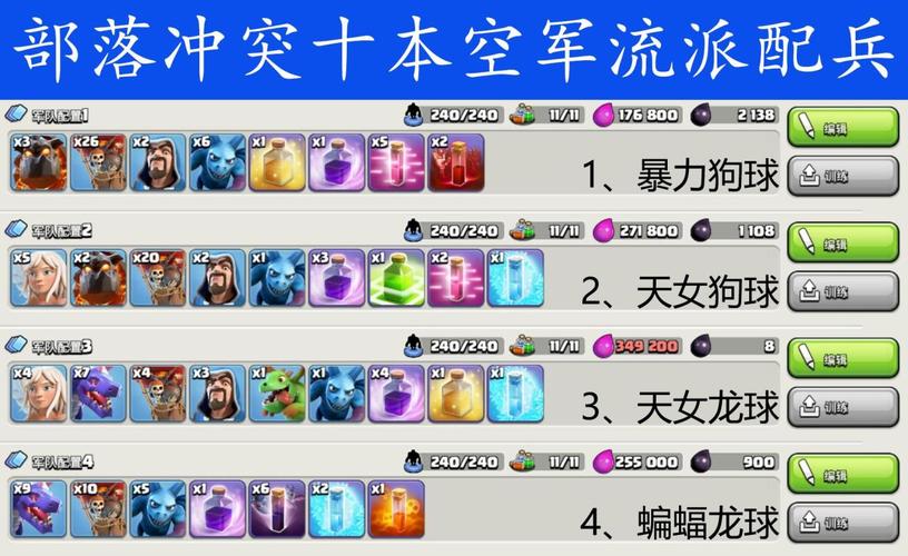 部落冲突最强兵种搭配