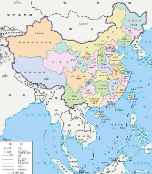 没有字的中国地图