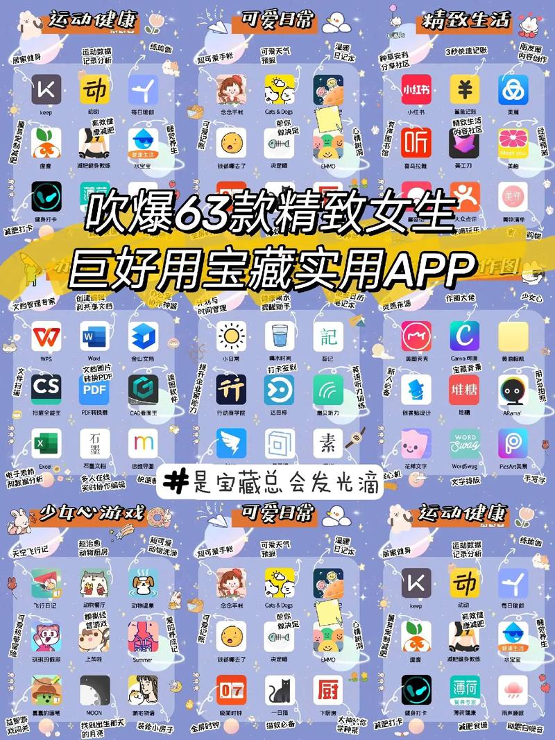 可以看到女生全部内部的软件