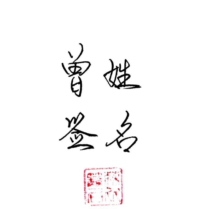 曾字的艺术签名