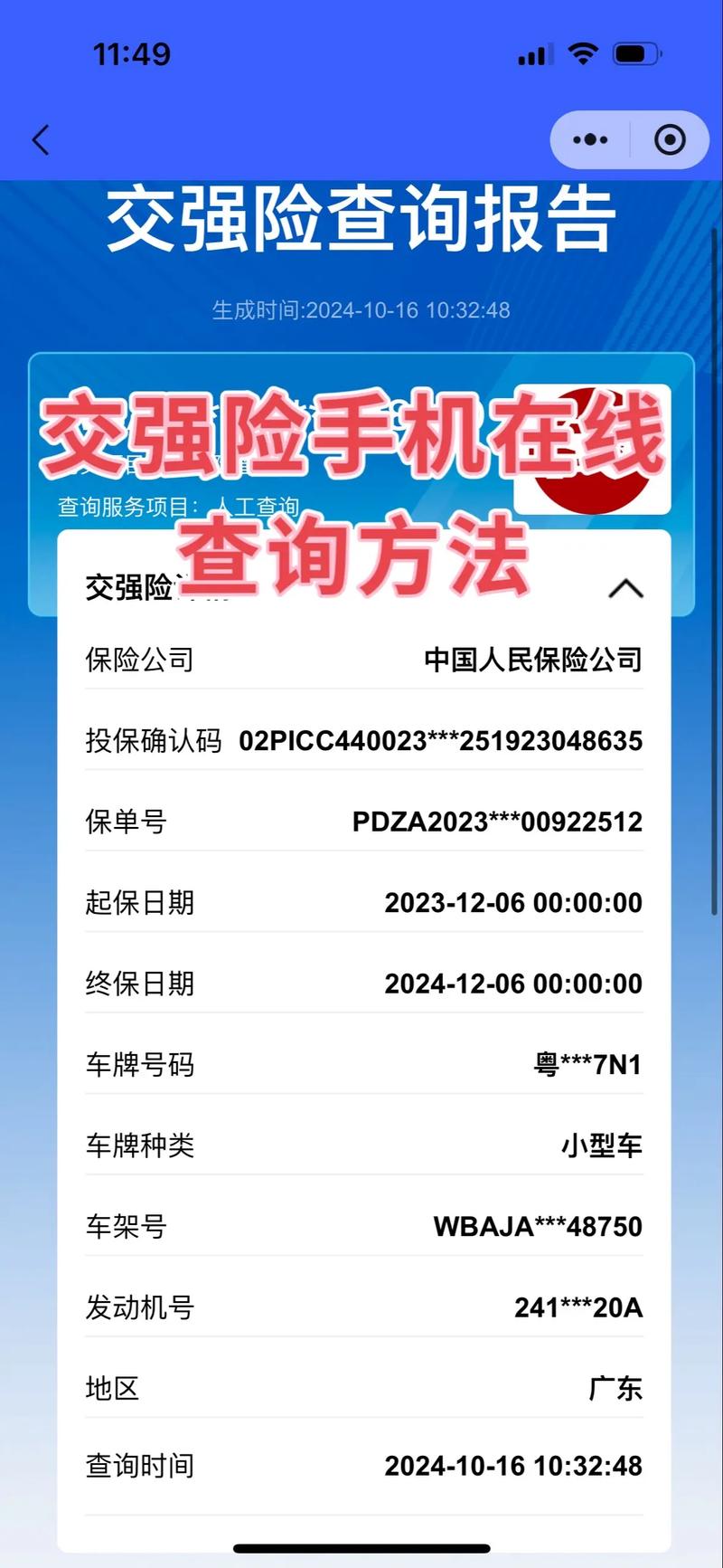 我的保单查询