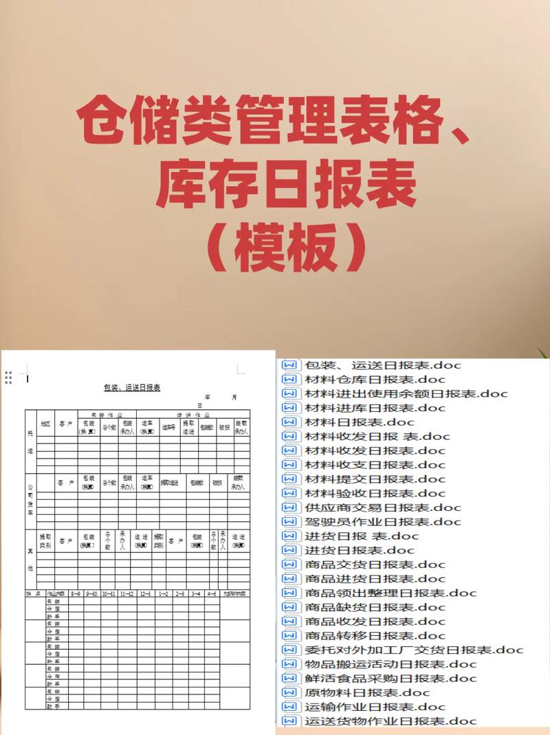 仓库管理报表模板