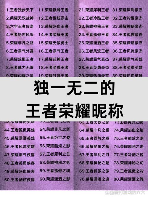 王者荣耀超长昵称(可复制)2023最新版