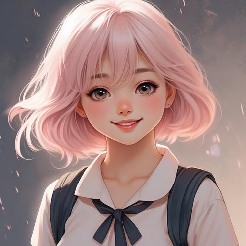 jk漫画旧版粉头发小女孩
