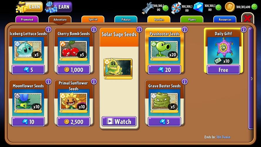 植物大战僵尸2内购免费破解版中文版全5阶植物