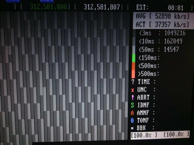 运行mhddv4.60硬盘检测