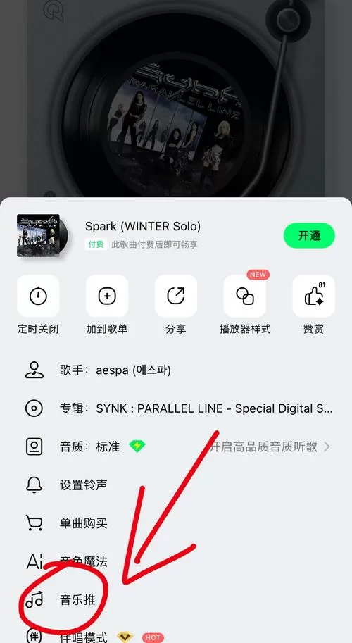 qq音乐怎么开启闪光灯
