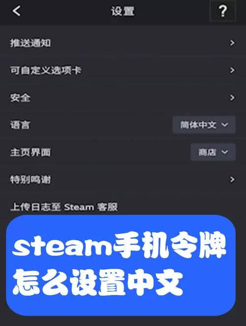 steam令牌语言设置中文截图