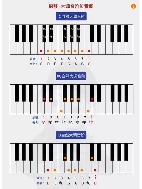 钢琴键盘示意图简谱