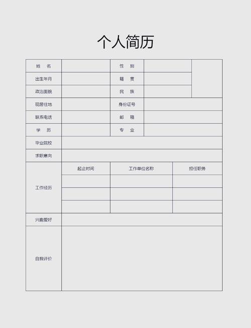 简历模板word免费版