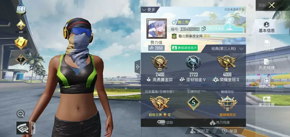 斗鱼酷二狗和平精英