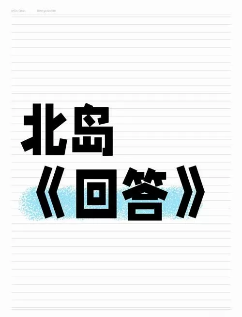 回答北岛写作背景